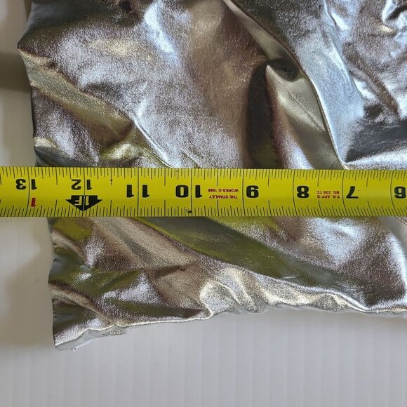 - ZARA METALLIC POPLIN TOP SILVER SIZE M | 4661/020 - Picture 8 of 10